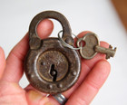 Vintage Slaymaker Padlock W  Key Old Antique Lock Tool Box Chest Safe Locksmith