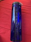Lot Of 6 Antique vintage Cobalt Blue Storage  Bottles   Dish