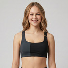 Jo jax Dancewear Combo Top In Size X-small Adult 0-2 In Black   Charcoal Colors