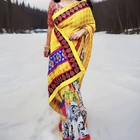 Indian Bollywood Embroidered Party Wear Sari Floral Print Cotton Georgette Saree