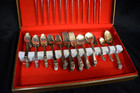 Vintage 1847 Rogers Eternally Yours Silverplate Flatware 72 Piece Set W  Box