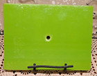 Funky Fused Glass Clock Face Green Blue White Stripes