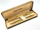 Vintage Nos  1960s Sheaffer Stylist  707 Gold Filled Fountain Pen Pencil Set 14k