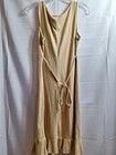 Vtg City Triangles Sleeveless Tribal Southwestern Faux Suede Dress Sz M Beaded