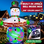 7ft Christmas Inflatable Snowman Outdoor Decor  Rotating Snowman Built-in Leds