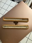 Vintage Carved Mother Of Pearl Pen Dip Gold Plated Tip Original Box Stationery