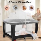 Travel Crib Tent  Pack And Play Mosquito Net Cover With 2-way Zipper For Play   