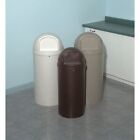 Rubbermaid Commercial Fg817088beig 25 Gal Round Trash Can  Beige  18 In Dia 