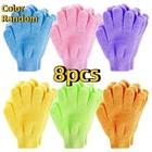 8pcs Exfoliating Glove Heavy Shower Gloves For Body Scrub Shower Cleaning Mitts
