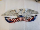 Vintage 1958 Whitehall Metal Studios Patriotic American Eagle Wall Plaque Decor