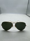Vintage B l Ray-ban Aviator Sunglasses Gold Frame Green Lenses With Case  7 