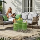Outdoor Nesting Tables Set Of 3  Heavy Duty Metal Frame Accent Modern End Table