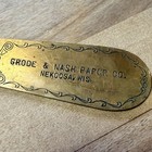 Vintage Wisconsin Paper Company Advertising Gold Metal Letter Opener