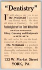Dr  Neiman Dentist York  Pa Victorian Trade Card Parade Of Chickens At The Beach