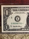1999  1 Fed Res Star Note 5 Digit W slight Front To Back Ink Transfer