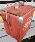 Vintage 1950 s Coca Cola Coke  Ice Chest Picnic Cooler Acton Mfg  Bottle Opener   