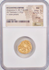 Anastasius Ii Av Tremissis Gold Byzantine Coin 713-715 Ad - Certified Ngc Au
