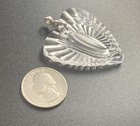 Waterford Crystal Heart Pendant Sterling Silver Large Vintage
