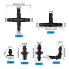 140 300 Irrigation Fittings Kit Drip Irrigation Barbed Connectors 1 4   Tubing