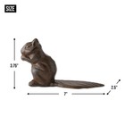 Cast Iron Chipmunk Squirrel Door Stop Wedge Stopper Rustic Vintage Look Decor