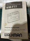Sony Walkman Wm-f77 Stereo Cassette Player Box Inserts Book Clean