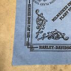 Vintage Harley Davidson Bandana Milwaukee Wisconsin Engine Plant Tour Blue