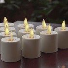 Flameless Rechargeable Tealight Candles With Moving Flame Remote Tea Lights