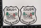 Set Of 2 Anvik Alaska Ak Police Patches Obsolete Collectible