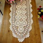 Handmade Crochet Lace Table Cloth Doilies Doily rectangle 16 X 24 Inch beige