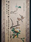 Old Chinese Hand Painted  flower And Bird  Scroll Painting By Shen Quan 2828