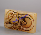 Old Chinese Antique Tianhuang Stone Hand Carving Maitreya Brush Wash