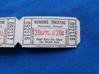 Vintage Honomu Theatres  20 Cents Tickets  strip Of 4  Drive-in Movie - Hawaii