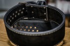 Pioneer Cut Suede 1 Prong 10mm X 4 Inch Powerlifting Belt - Double Black Suede
