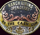 Ranch Riding Open Derby Western Cowboy Trophy Belt Buckle