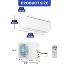 9 12 18 24k Btu Mini Split Air Conditioner Cool Heat Pump Wifi System Ductless