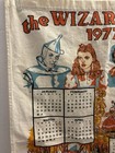 1977 Calendar Wizard Of Oz Fabric Panel Wall Hanging Dorothy Lion Toto Scarecrow