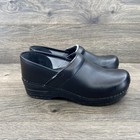 Dansko Comfort Leather Slip On Nursing Clogs Shoes Women s Size 8 5 Black