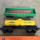Lot Of 6 Vintage Lionel O Gauge Train Cars Rolling Stock Baby Ruth Logs Caboose