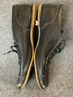Very Early Black Antique Baseball Cleats   Leather Must See   1930s-50s