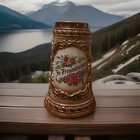 Vintage German Beer Stein Mug Hand Painted Original King Western Germany