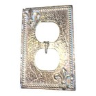 Vtg Brass Decorative Outlet Plates Cover Fleur De Lis Cambion Lot Of 10 Rare