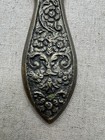 Vintage Vanity Hand Mirror Brass Ornate Double Headed Eagle Victorian Euc Heavy