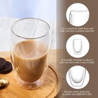 Lytdmsky Glass Coffee Cups Set Of 4  15 Oz Insulated Double Wall Glass Espresso