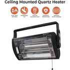 Comfort Zone Heater 1500-watt Electric Infrared Ceiling Mount Quartz Portable