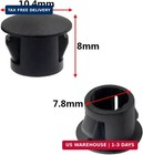 60 Pcs 8mm  5 16   Plastic Hole Plugs  Black Flush Type Tubing End Caps Snap In 