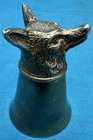 Silverplated Wolfs Head Stirrup Cup Unbranded Nice Condition 