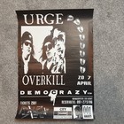 Vtg 1991 Urge Overkill Music Concert Poster Democrazy Ghent Belgium Grunge 90s