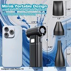 Cordless Mini Paint Pouring Blower With 3 Nozzles For Fluid Art   Drying 