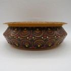 Vintage Romanian Folk Art Hand Carved Painted Wood Box Arta Mestesugarilor Arad