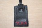 Tumi Black Leather Luggage Laptop Id Business Card Tag Replacement Travel
